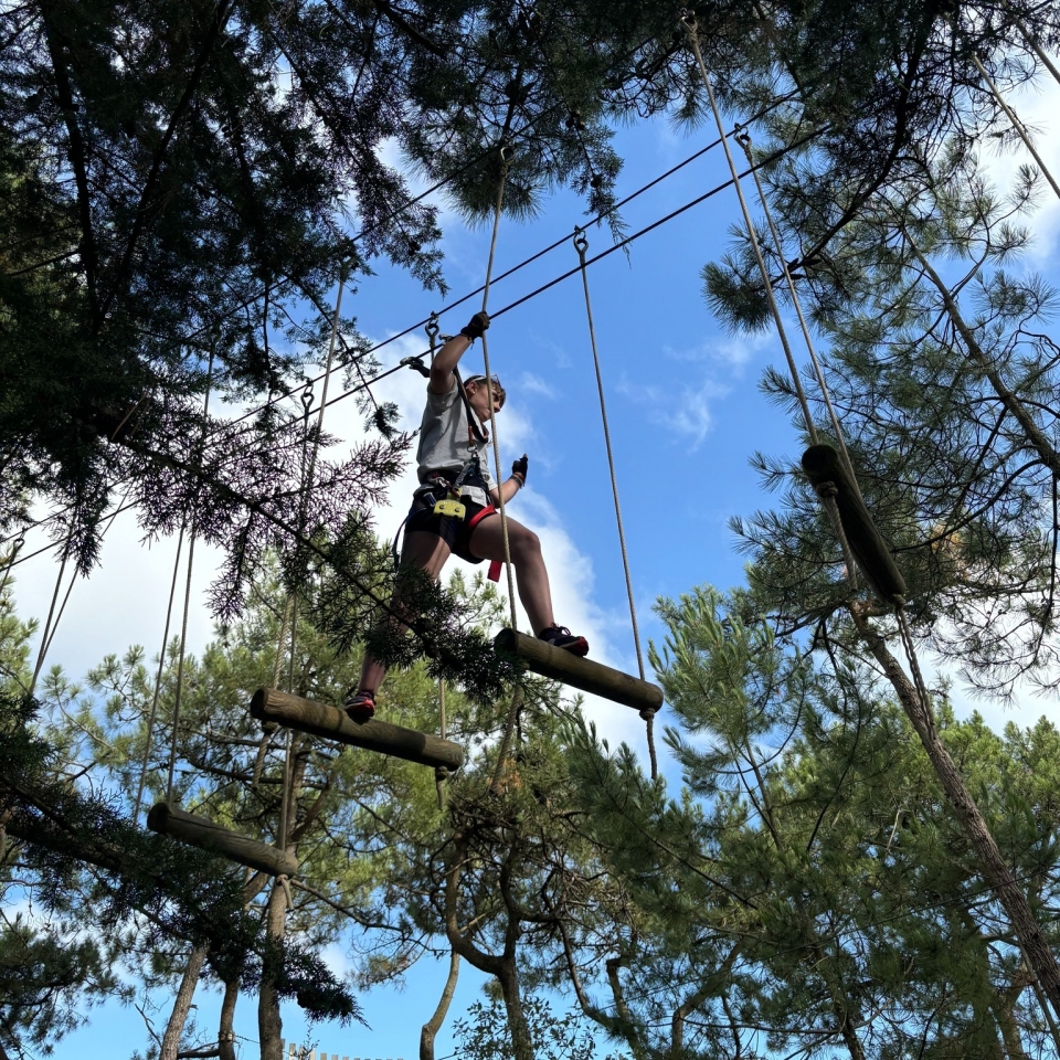  Adrenalin und Emotionen auf diesem Abenteuerparcours in den Baumwipfeln 