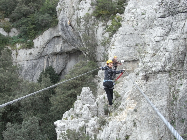  Die Hängebrücke Ihres Klettersteigs 