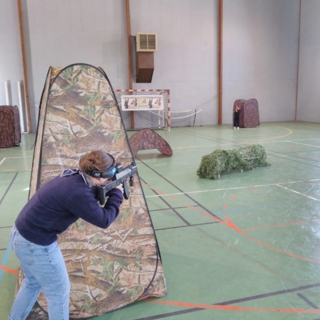  O jogo Laser também pode ser feito em ambientes fechados