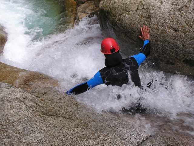 Canyoning slide 