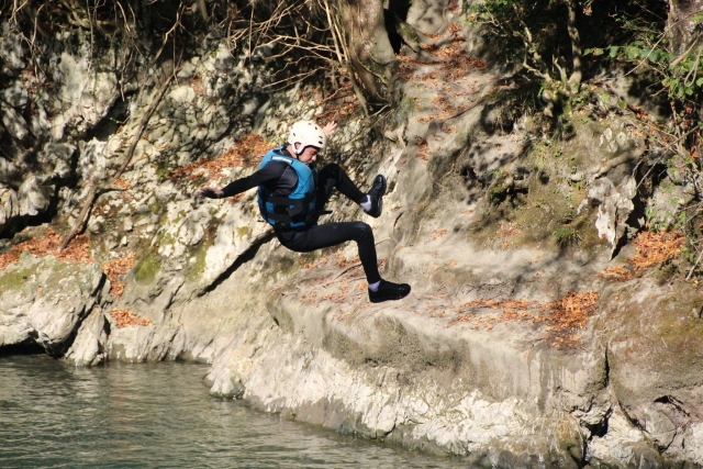 Saut dans le gave 