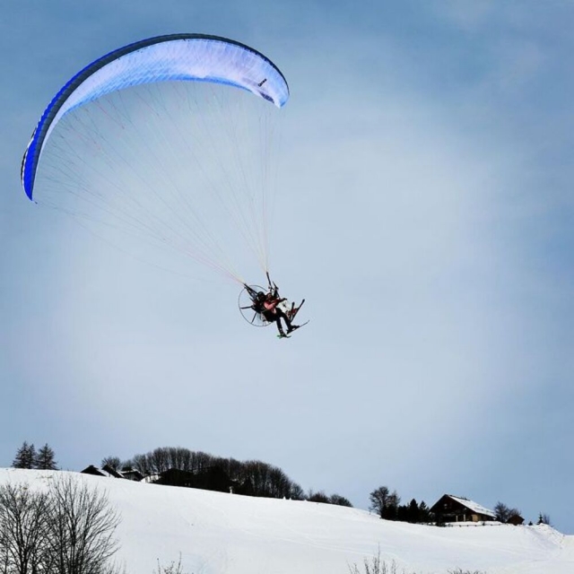 Flug im Winter 