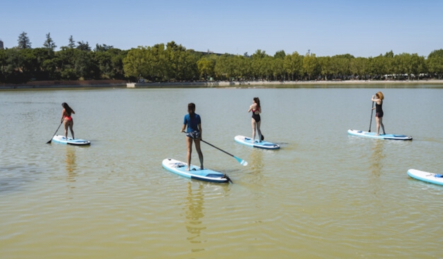 在朗格多克鲁西永桨冲浪