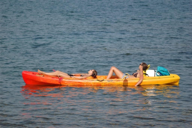  Relaxing time aboard the Kayak 