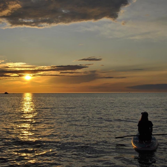 Moment de tranquillité au crépuscule