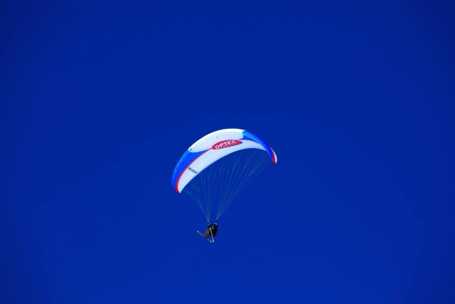 Gleitschirmfliegen im Flug 