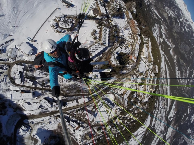  Blick auf das Skigebiet Pra Loup 
