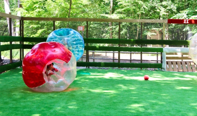 Partita di calcio con bolle 