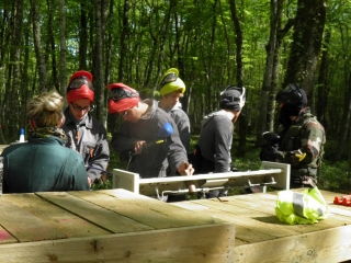 Partie de paintball 1000 billes à forêt de Curley