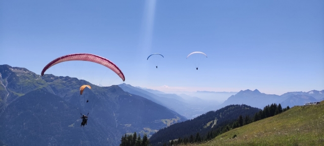  Paraglider takeoff in Savoie 