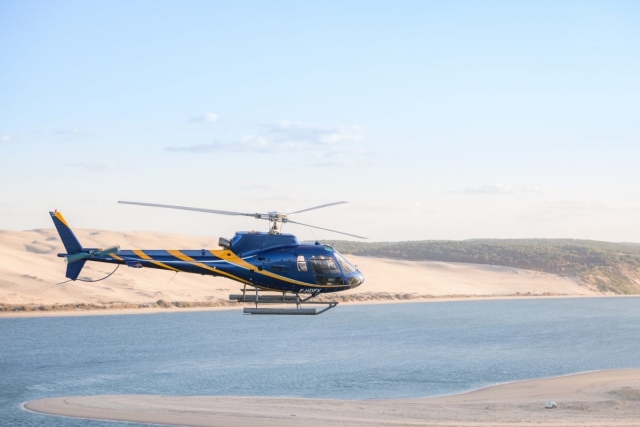  Flug über das Becken von Arcachon mit dem Helikopter 