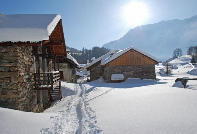 Attraktive Kulisse des Geländes im Winter 