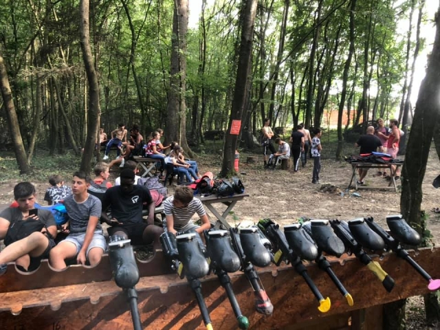  Waiting for the paintball game to start