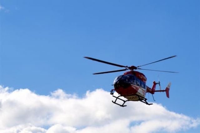  Our helicopter during the journey in the air 