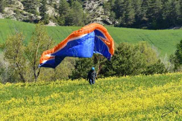  Fine del volo in parapendio