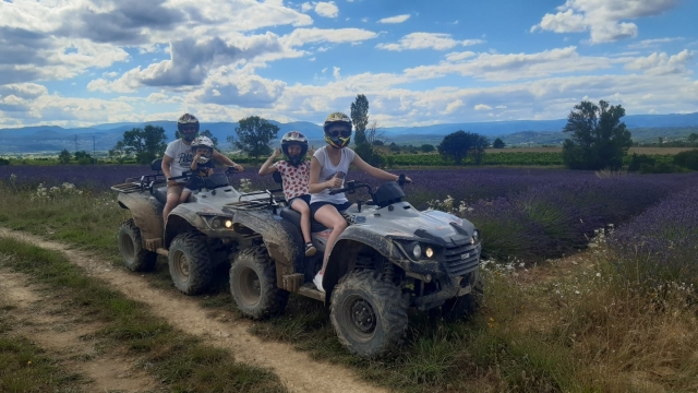 Visite des champs de lavande en quad
