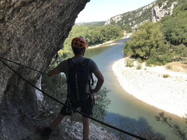 Moment d'appréciation des paysages de l'Ardèche