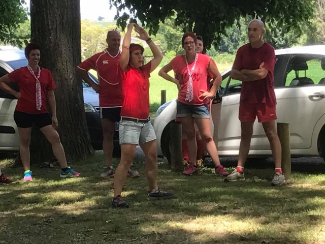 Instant d'étirement avant la partie