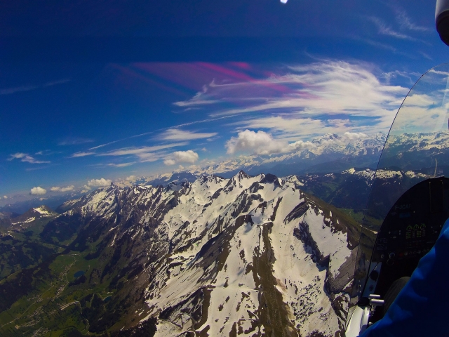 View of the mountains of the Alps 