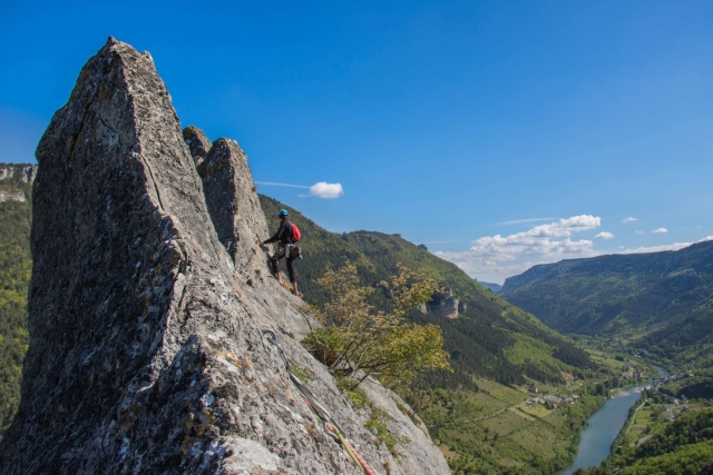Klettersteig in den Bergen 