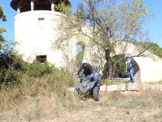 Passaggio di difficoltà in quad 