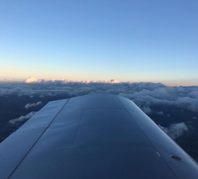  Vista do céu na aeronave 
