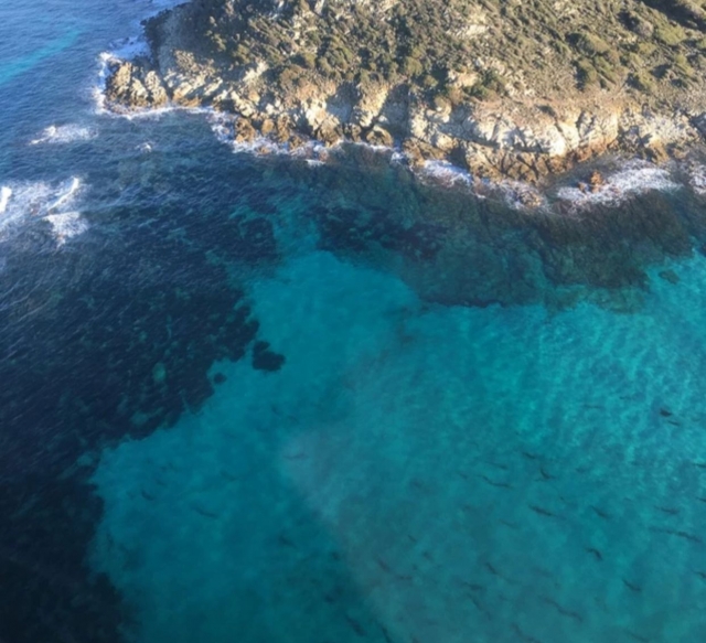 Voo para a costa de Bastia