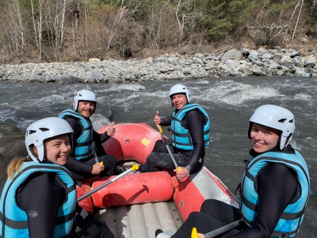 Groupe sur son raft