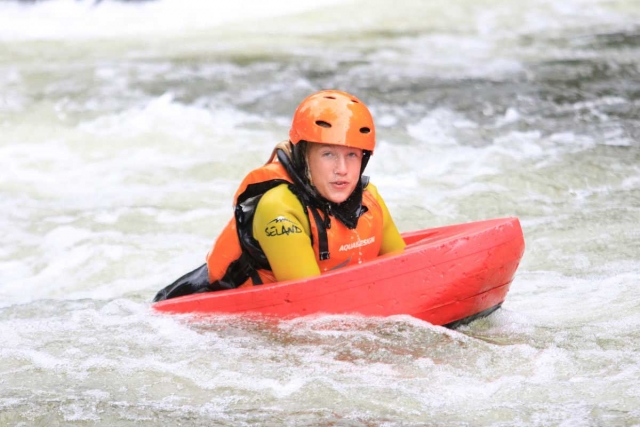 Nageur en hydrospeed