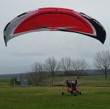 First flight on a paramotor to Toulouse 45 mins