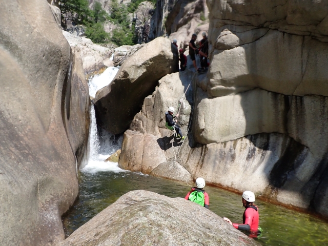 Impressions during the canyoning session, exceptional! 