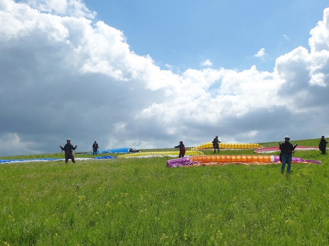  Preparation for tests after inflating the sails 