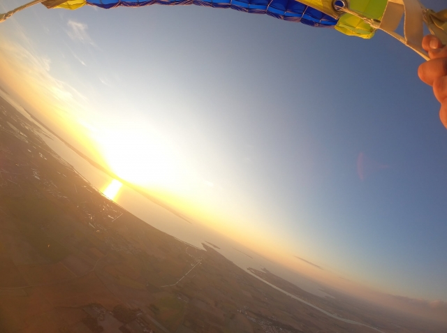Vue du pilote sur le large
