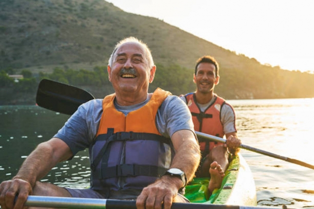 Sourires et kayak