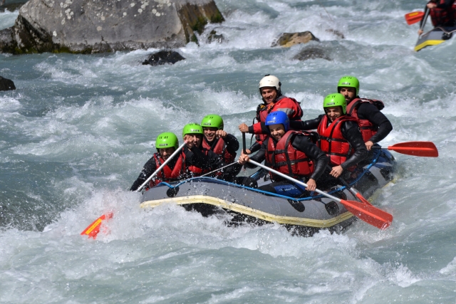  Rafting down the rapids 