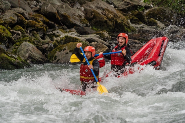 Pagaie canoraft eaux agitées Gorges de l'isere