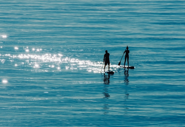  El mar está en calma como un lago 