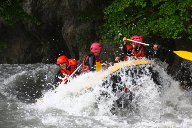 Rapides en rafting