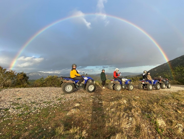  Quad trip under a rainbow