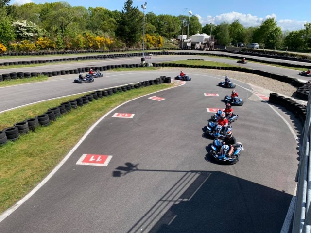  In the middle of a karting session 