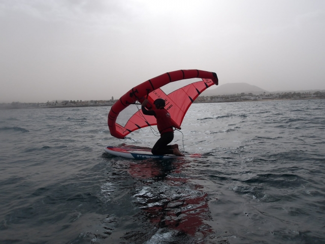 Il faut réussir à faire gonfler la voile !