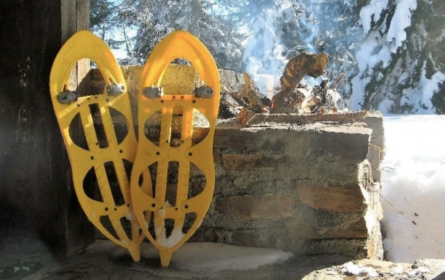Material de paseo con raquetas de nieve 