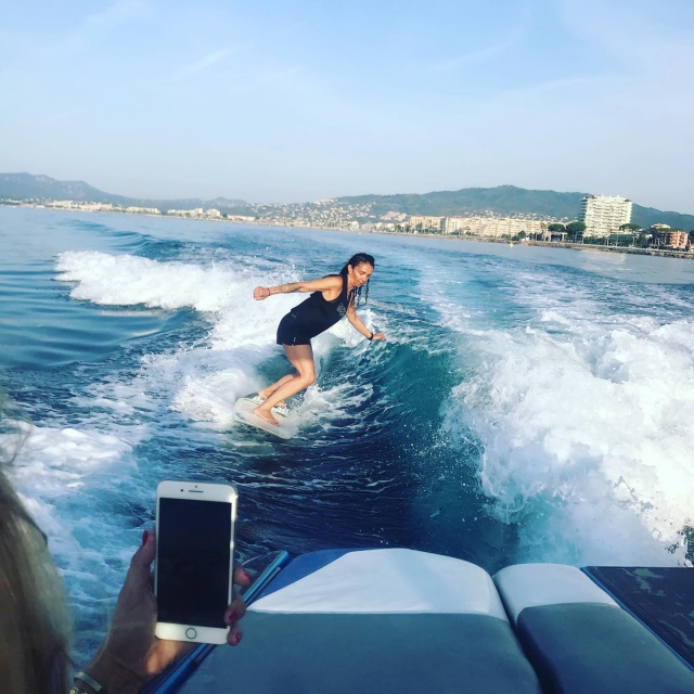 Séance de wake surf