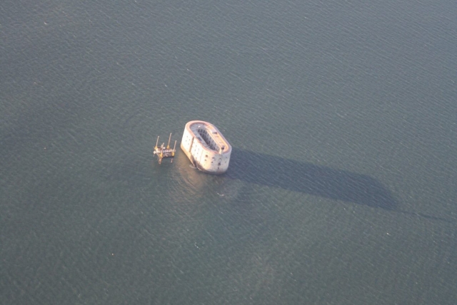 Fort Boyard vom Himmel aus gesehen 