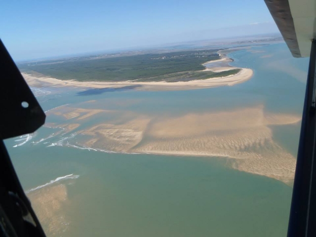  Flug zwischen Land und Meer 