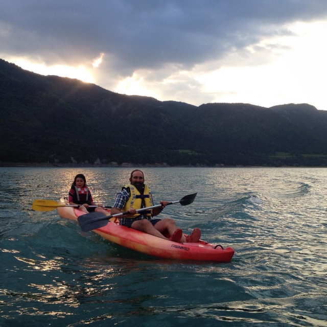 Double kayak rental on Lake Monteynard 