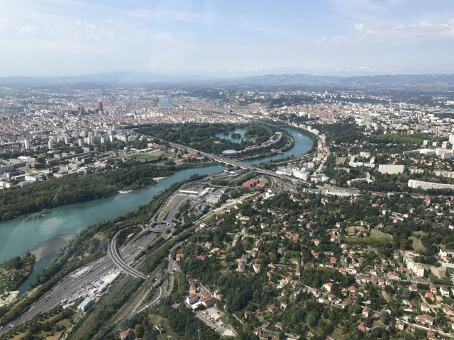  Helicopter flight in the Lyon region 