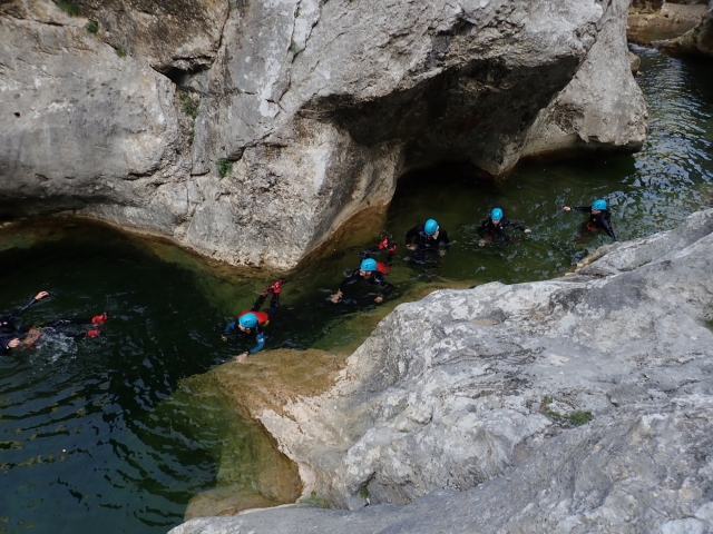 Groupe de Canyoning en sortie