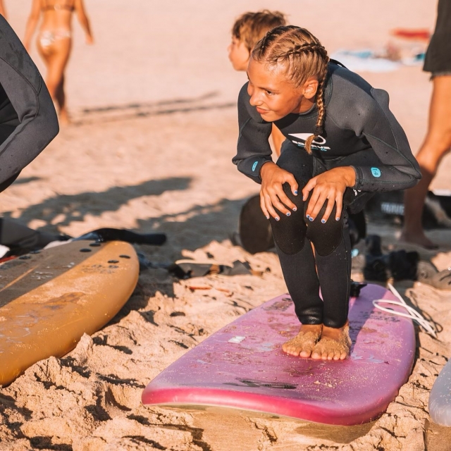  End of a surf lesson 
