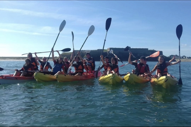 Group kayak trip 